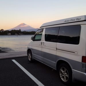 Campervan with Mt Fuji in Background